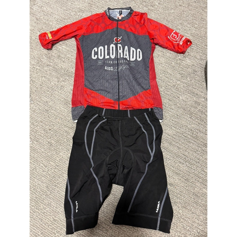 Team Colorado AIDS LifeCycle Voler Cycling Jersey Shorts Kit M/L Padded Set